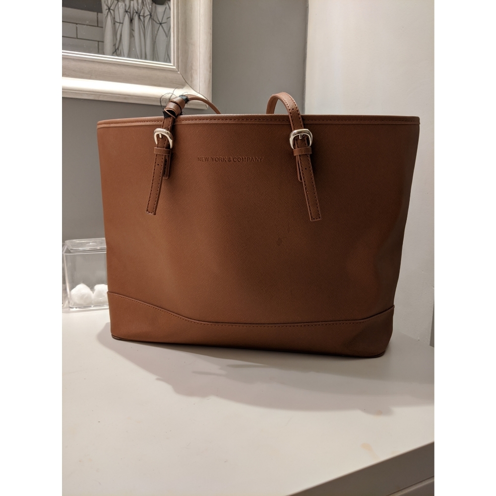 New York & Company Faux Leather Tote